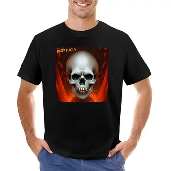 Футболка с изображением демонического черепа бренда BIGFATUGLY, футболки с кошками, эстетическая одежда, футболки для мужчин
