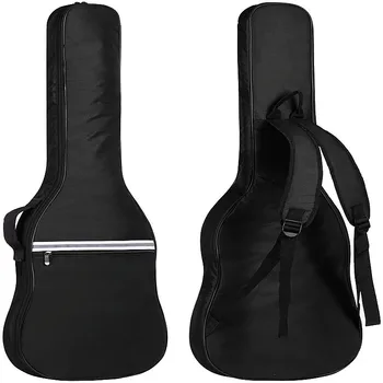 Двойной ремень гитарный рюкзак сплошной цвет Народная гитара сумка толщиной 7 мм из хлопка 40-дюймовый укулеле рюкзак ткань Оксфорд