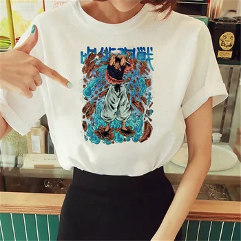Женская футболка Jujutsu Kaisen Y2K Japanese t shirt girl harajuku manga comic clothing