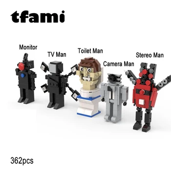 Строительные Блоки TFAMI Игрушки Классические Строительные Блоки из мелких Частиц Монитор Телевизор Модель Человека Игрушки Для взрослых Детские Подарочные Кирпичи Игры
