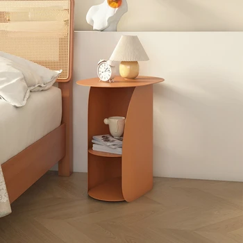 Прикроватная тумбочка в скандинавском стиле, Современная Простая спальня, прикроватная тумбочка, металлический шкаф для хранения, Небольшая полка для хранения