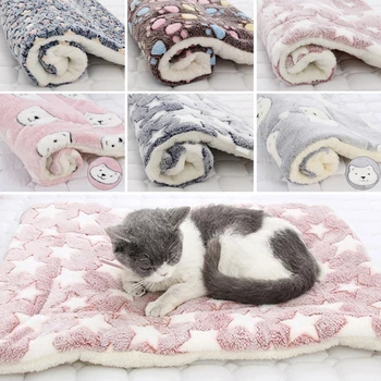 Мягкие коврики для кошек, теплая подстилка для собак, Мягкое флисовое одеяло для домашних животных, коврик для сна щенка, матрас для котенка, подушка для маленьких собак, аксессуары для кошек