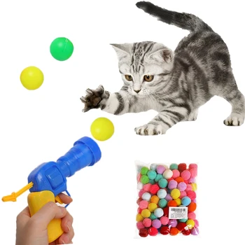 Интерактивные обучающие игрушки для кошек, креативные котята, мини-помпоны, игры, игрушки с плюшевыми шариками, товары для кошек, Аксессуары для домашних животных