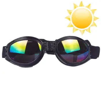 Очки для домашних животных, мотоциклетные очки для щенков с защитой от ультрафиолета, солнцезащитные очки для собак с регулируемым ремешком, защитные очки для собак Doggy