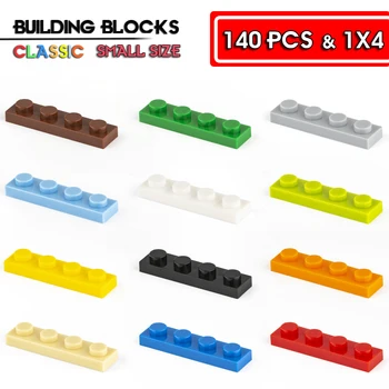 140 шт. строительный блок кирпич с отверстием 1X4 базовые аксессуары для обучения и творчества совместимые брендовые строительные блоки игрушка