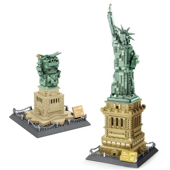 Соединенные Штаты, Нью-Йорк, Статуя Свободы, Строительный блок, Всемирно известная архитектурная МОДЕЛЬ, Коллекция развивающих игрушек
