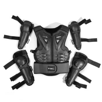 Детская Мотоциклетная куртка Защитное снаряжение Для мотокросса, Бронежилеты для верховой езды, детские Мотоциклетные бронежилеты для гонок, наколенники и налокотники