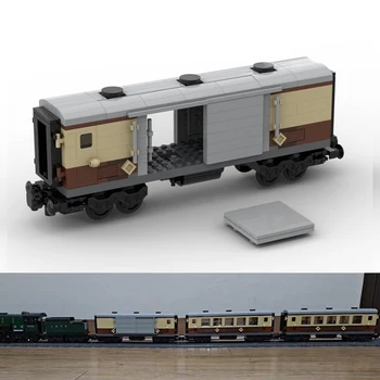 MOC City Обзорный Пассажирский вагон Обновленная модель строительных блоков для поезда Emerald Night 10194 Кирпичные игрушки