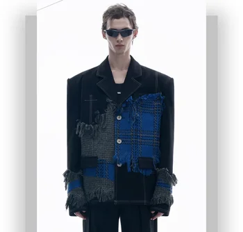 G08557 Модные мужские пальто и куртки 2023 для подиума, роскошная мужская одежда известного бренда европейского дизайна в стиле вечеринок