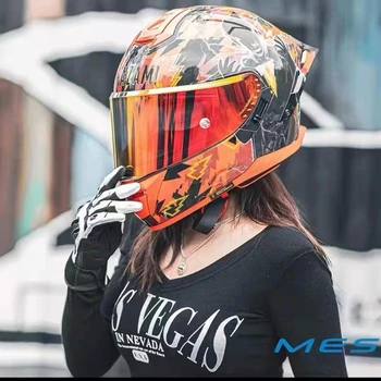 Мотоциклетный шлем sazann с полным лицом, шлем для мотокросса, Шлем для езды на мотоцикле Casco De Motocicleta