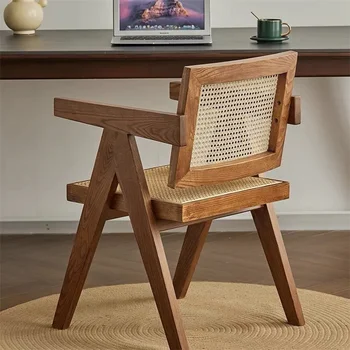 Nordic Ins Спинка из массива Дерева, Обеденный стул из настоящего ротанга, Средневековый Дизайн стула, Мебель для отдыха в стиле Ретро, Подлокотник для гостиной, мебель для стула Nordic Ins Спинка из массива Дерева, Обеденный стул из настоящего ротанга, Средневековый Дизайн стула, Мебель для отдыха в стиле Ретро, Подлокотник для гостиной, мебель для стула 2
