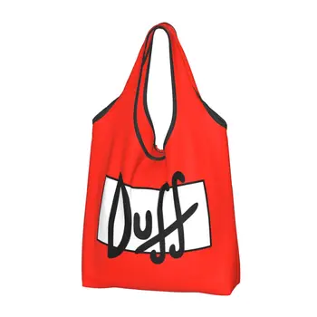 Женская сумка для покупок Duff Beer на заказ, портативные сумки для покупок в продуктовых магазинах большой емкости