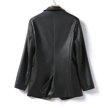 Женская однотонная кожаная куртка; зимняя короткая женская куртка на одной пуговице; Уличная одежда; Женское пальто для похудения; Новинка 2023 года; T642