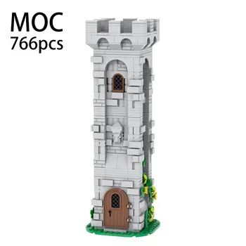 Строительные блоки серии MOOXI Medieval Military, Креативная сборка игрушек Watchtower, Развивающие игрушки, Детские 3D Подарочные кирпичи MOC5054
