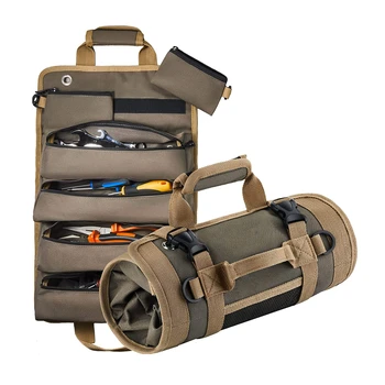 Многоцелевая сумка для инструментов из ткани Оксфорд 1680D, профессиональная сумка для аппаратных инструментов с несколькими карманами, портативная сумка-органайзер для мелких инструментов