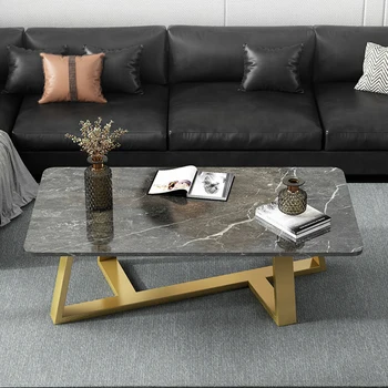 Современные журнальные столики для гостиной, небольшой Мраморный Металлический Узкий обеденный стол, набор мебели для дома Nordic Luxury Meubles De Salon