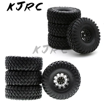 KJRC 1 комплект 2,2-дюймовых колесных дисков Beadlock и резиновых шин для 1/10 RC Rock Crawler Axial SCX10 RR10 AX10 Wraith 90048 90018 КМ2