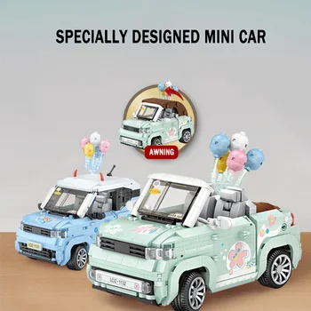 Модель-кабриолет LOZ Mini, строительные блоки из мини-частиц, игрушки-головоломки, украшения для мальчиков и девочек, подарки на День рождения для друзей