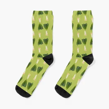 Носки с рисунком ЛУКА-порея, носки для бега, мужские Рождественские носки для спортзала, женские теплые носки