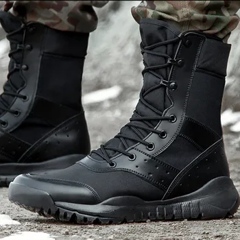 Летние тренировочные ботинки для мужчин и женщин, для занятий скалолазанием, Легкие Тактические ботинки для пеших прогулок, Армейская обувь с дышащей сеткой
