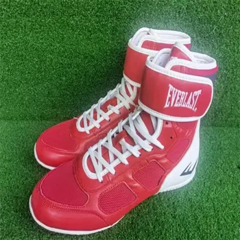 Профессиональные мужские борцовские кроссовки, нескользящая спортивная обувь, красные боксерские туфли для мужчин, дизайнерская спортивная обувь Big Boy