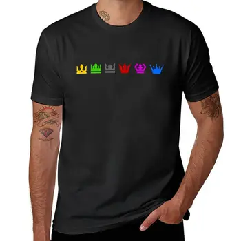 Цветная футболка Six Crowns, винтажная одежда, футболка, мужская одежда с аниме, быстросохнущая футболка, fruit of the loom, мужские футболки