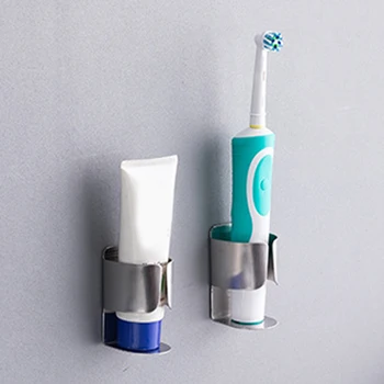 Держатель для электрической зубной щетки, бесследная подставка для зубных щеток, Настенный держатель для электрической зубной щетки в ванной из нержавеющей стали