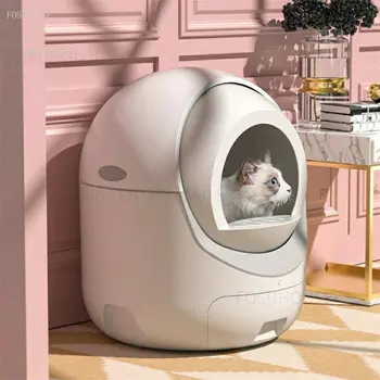 Выдвижной ящик для кошачьего туалета, Полностью автоматический интеллектуальный ящик для кошачьего туалета, Большой кошачий туалет, Дезодорант, Защита от брызг, Ящик для кошачьего туалета