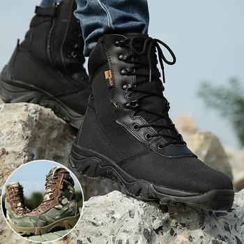 Уличная альпинистская износостойкая нейлоновая камуфляжная военная обувь, мужская охотничья походная тренировочная Походная нескользящая тактическая армейская обувь в пустыне