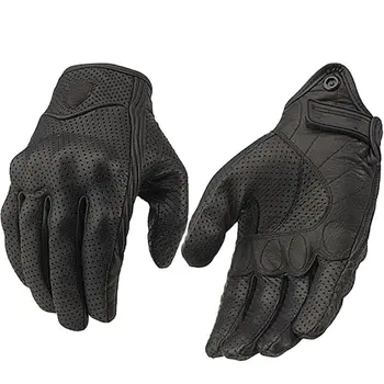Для ICON Кожаные мотоциклетные перчатки в стиле ретро для верховой езды, мото Перчатки с защитой от падения, классические летние перчатки с перфорацией из козьей кожи, дышащие летние перчатки