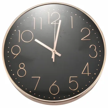 Большие цифровые настенные часы для гостиной/спальни, круглые современные настенные часы Atomic Mute, 12 дюймов