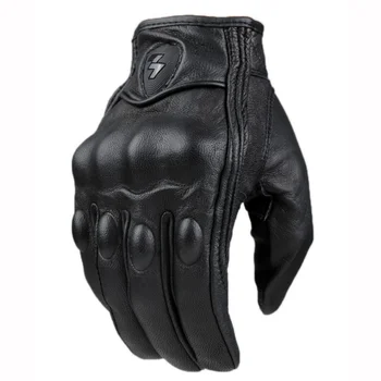 Новые мотоциклетные перчатки, велосипедные зимние перчатки, мужские, женские, кожаные, карбоновые, для мотокросса