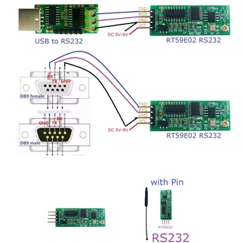2400-2525 МГц RS232 Модуль Беспроводного Приемопередатчика RF UART Плата для Wifi ESP8266 NodeMCU PC Последовательный порт COM Принтеров