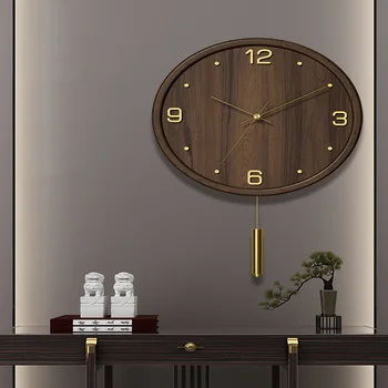 Большой Размер Настенных Часов Для Гостиной Бесплатная Доставка Цифровые Деревянные Старинные Кухонные Часы Тихий Reloj De Pared Настенные Часы Home Decor